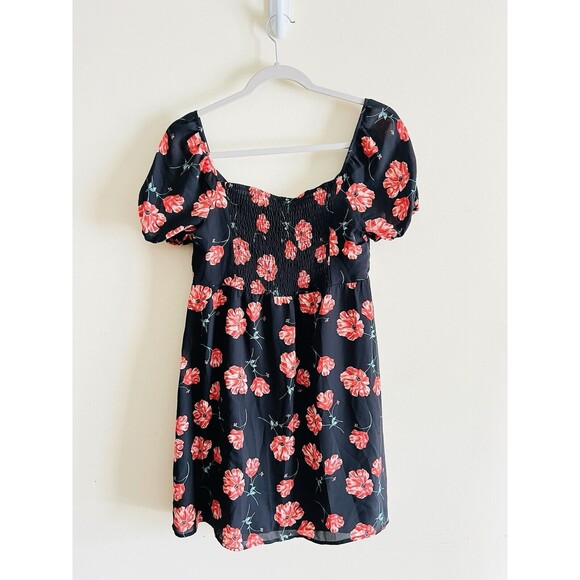 Jack By BB Dakota - Pretty in Poppies Floral Print Mini Dress Small NWT Black - Picture 4 of 4